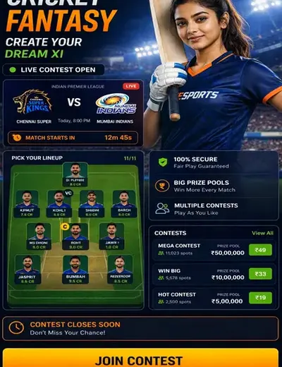 Yonobetguru (yono bet guru) fantasy cricket & matchday visual 3